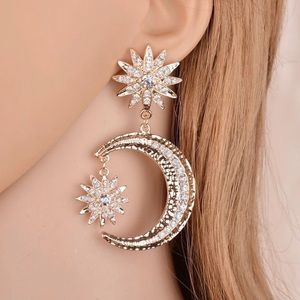 ❤️ New Luxury Sun Moon Stars Drop Earrings